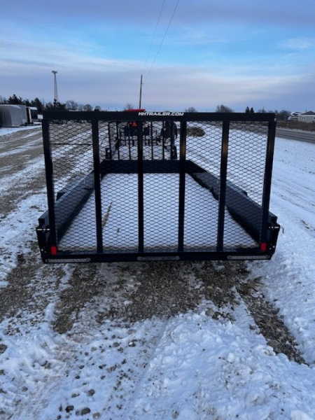 New 2025 H&H Trailers NEW 82"X16' SOLID SIDE 7K GVWR 4' GATE Utility Trailer