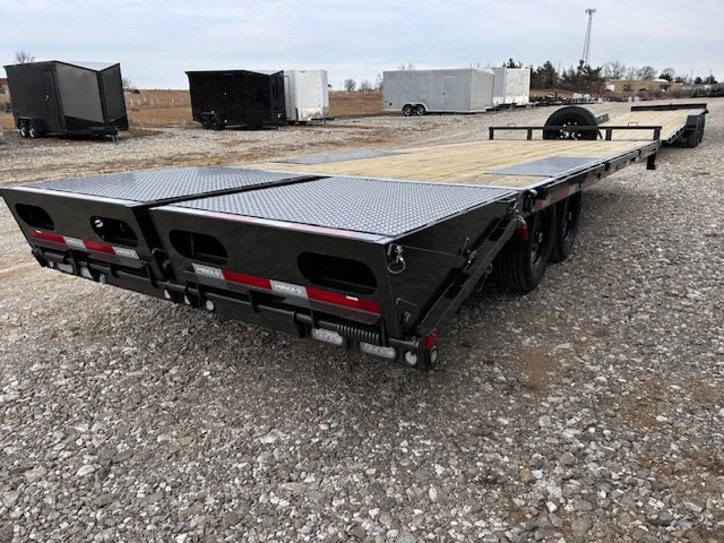 New 2025 MAXXD DOX 102"X24' DECKOVER BUMPER PULL 15.6 K GVWR 14 PLY Equipment Trailer