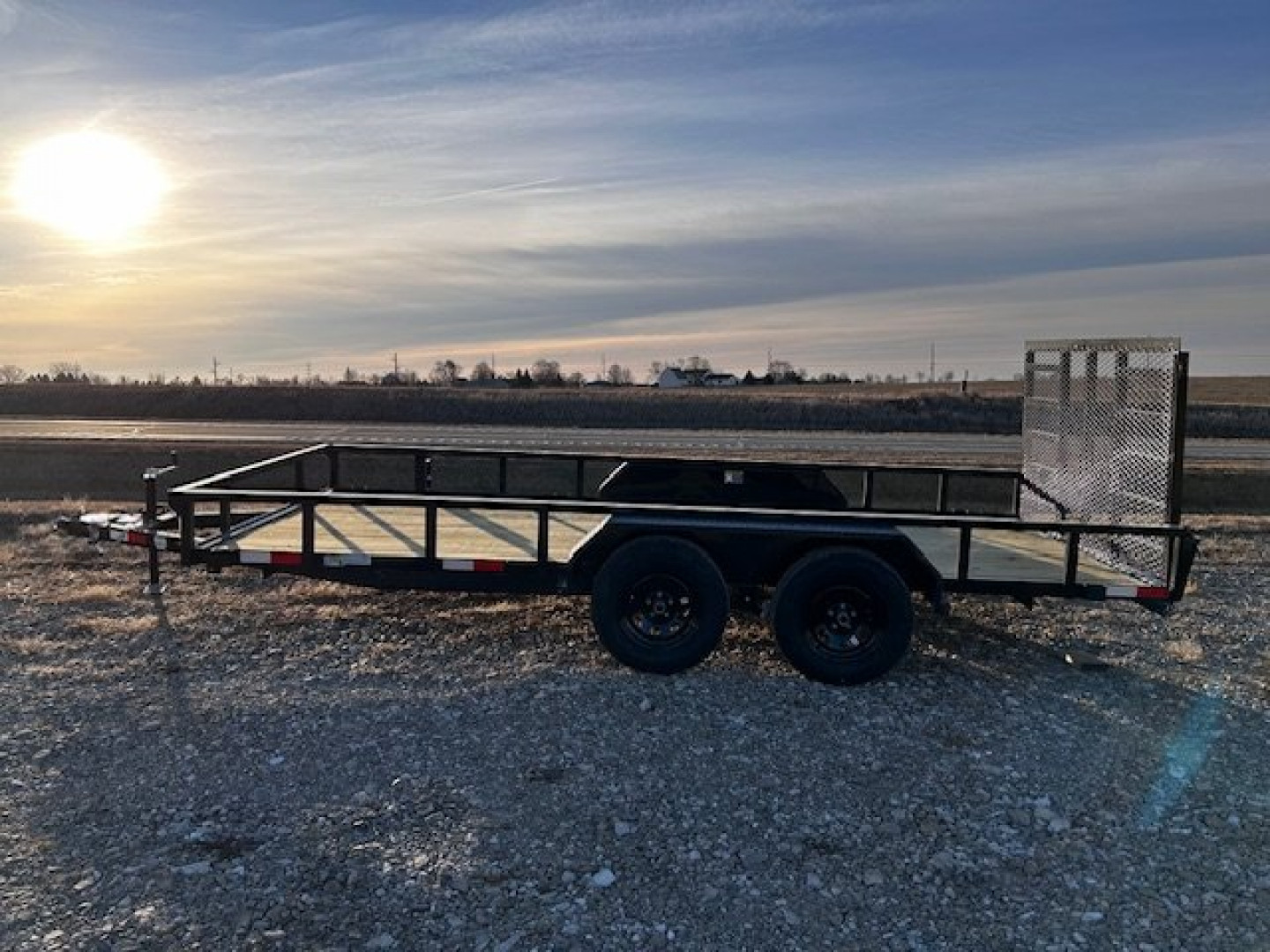 New 2025 H&H Trailers 82"X16' Rail Side 7k gvwr Utility Trailer