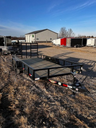 New 2025 H&H Trailers 82"X16' Rail Side 7k gvwr Utility Trailer