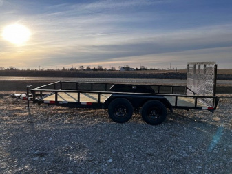 New 2025 H&H Trailers 82"X16' Rail Side 7k gvwr Utility Trailer