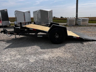 New 2025 H&H Trailers NEW 78"X12' HD SINGLE AXLE TILT SCISSOR LIFT TRAILER Equipment Trailer