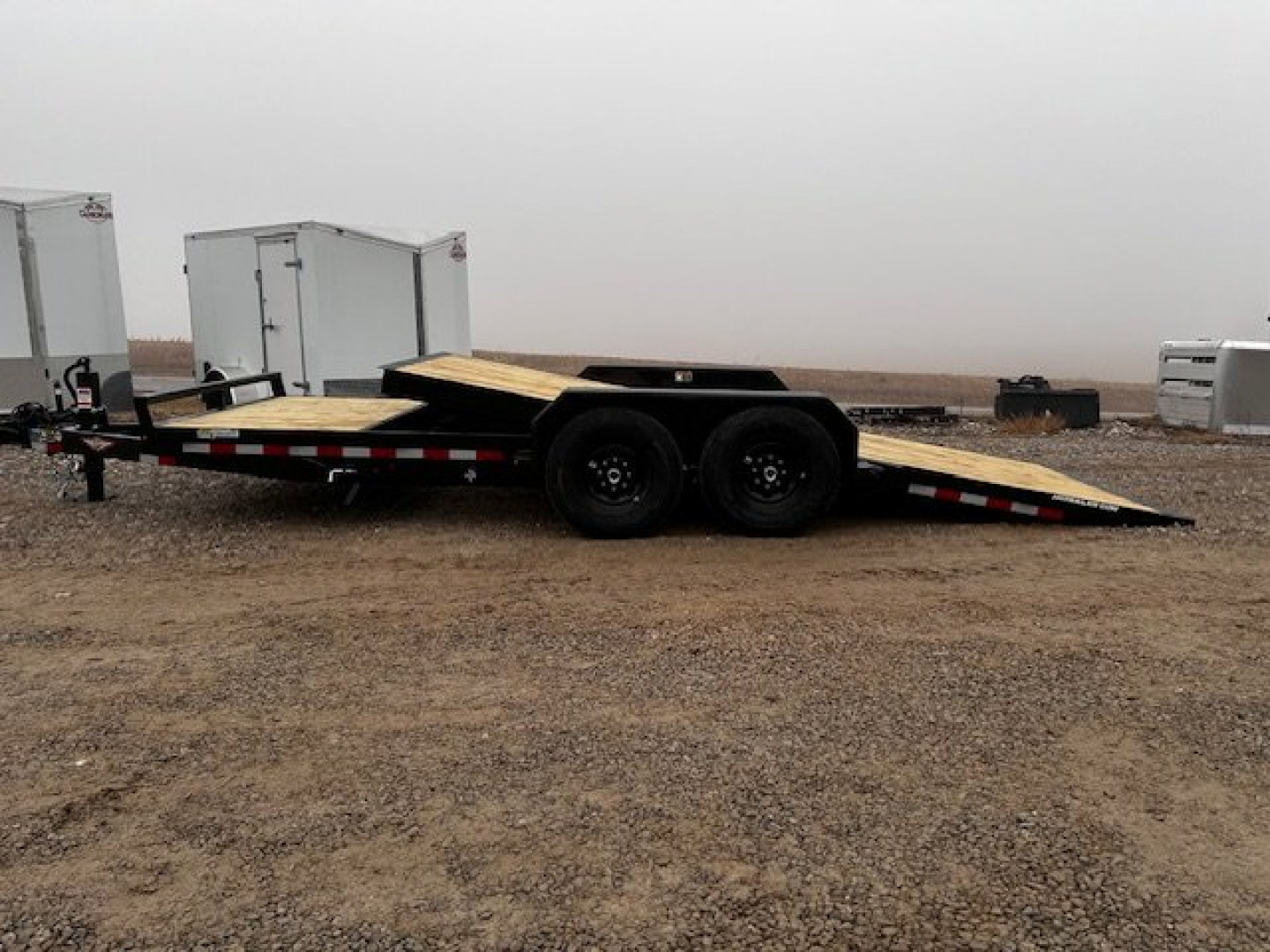 New 2025 H&H Trailers 82"X20' 14K GVWR GRAVITY TILT SPLIT DECK Equipment Trailer