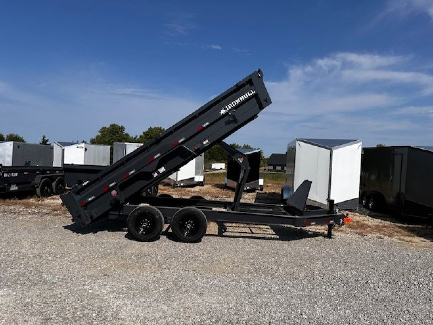 New 2025 Iron Bull DWB 83"x16' 14.9k gvwr Dump Trailer