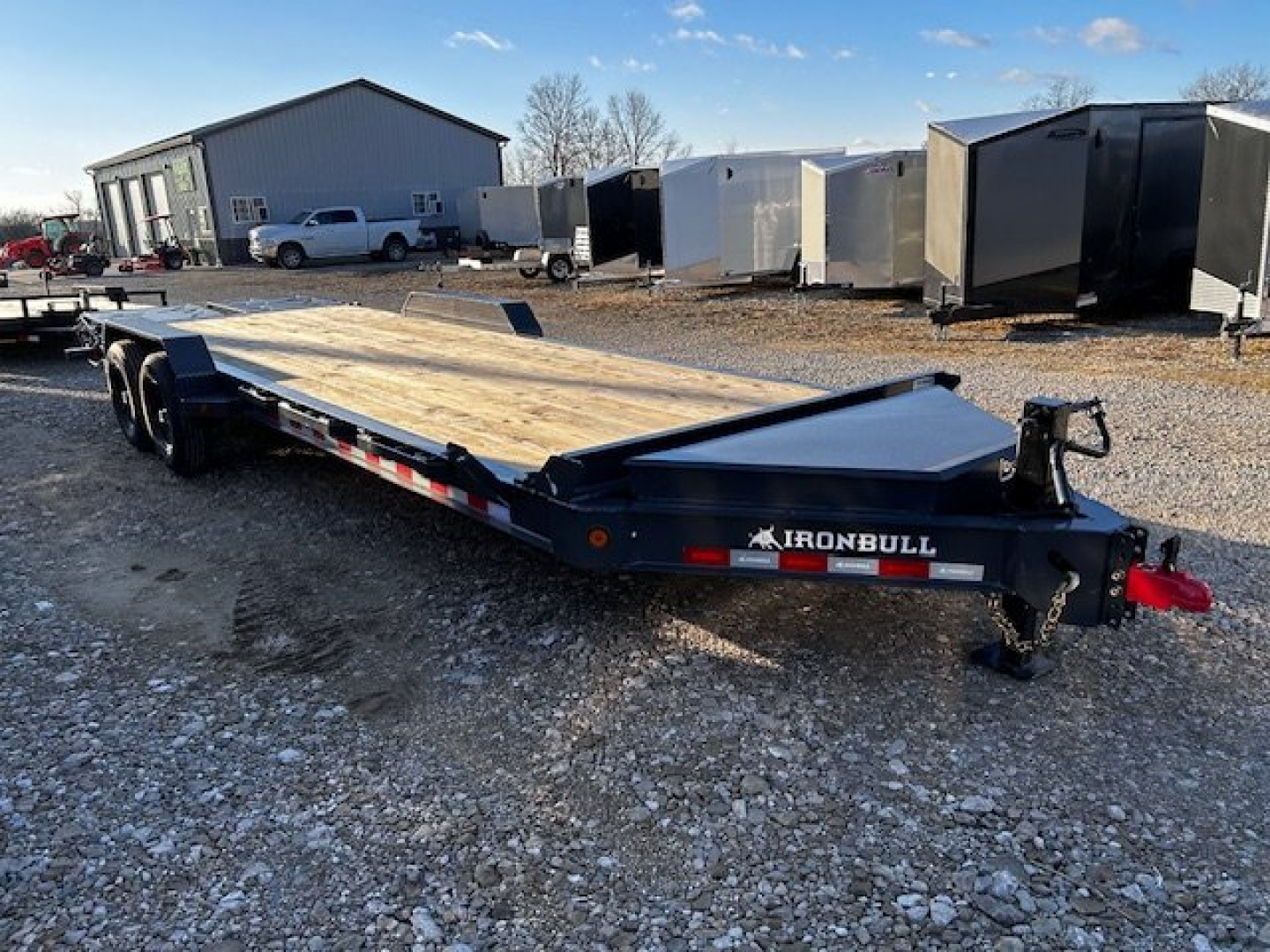 New 2024 IRON BULL EWB 83"X24' 14K HD EQUIPMENT FULL WIDTH RAMPS Equipment Trailer