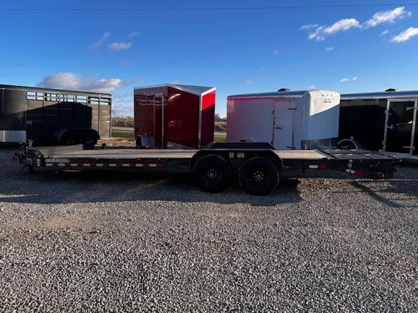 New 2024 IRON BULL EWB 83"X24' 14K HD EQUIPMENT FULL WIDTH RAMPS Equipment Trailer
