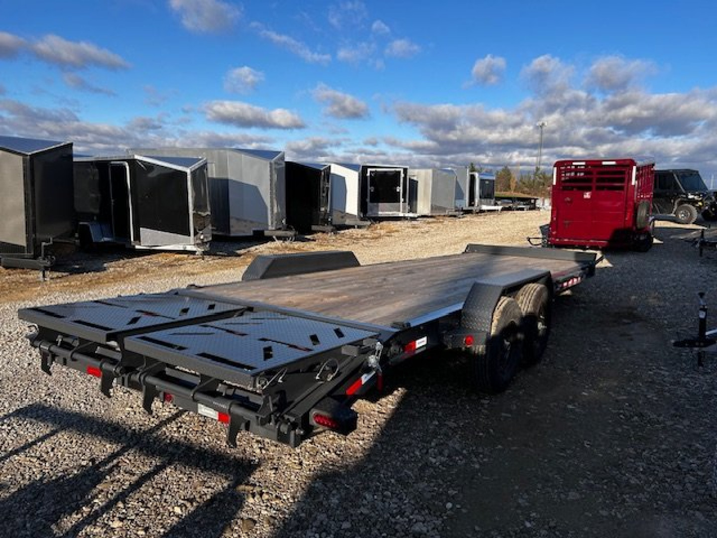 New 2024 IRON BULL EWB 83"X24' 14K HD EQUIPMENT FULL WIDTH RAMPS Equipment Trailer