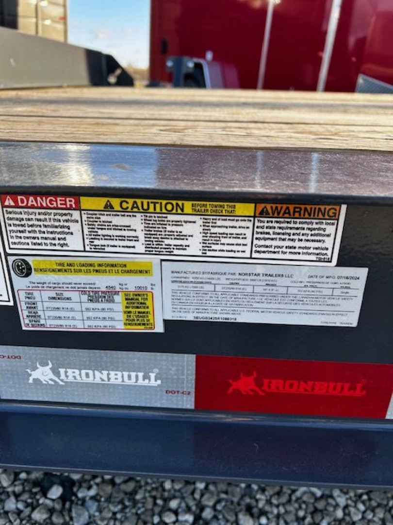 New 2024 IRON BULL EWB 83"X24' 14K HD EQUIPMENT FULL WIDTH RAMPS Equipment Trailer