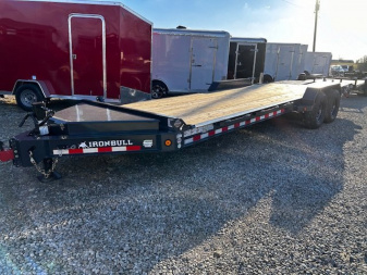 New 2024 IRON BULL EWB 83"X24' 14K HD EQUIPMENT FULL WIDTH RAMPS Equipment Trailer