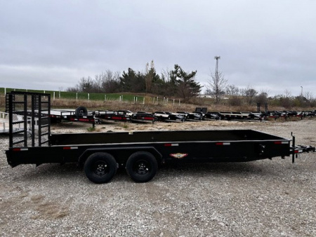 New 2025 H&H Trailers NEW 82"X20' SOLID SIDE 7K GVWR 5' LADDER STYLE GATE Utility Trailer