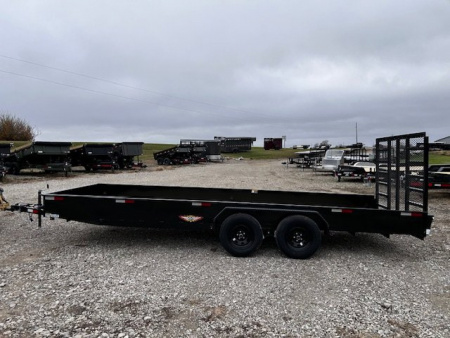 New 2025 H&H Trailers NEW 82"X20' SOLID SIDE 7K GVWR 5' LADDER STYLE GATE Utility Trailer