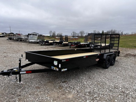 New 2025 H&H Trailers NEW 82"X20' SOLID SIDE 7K GVWR 5' LADDER STYLE GATE Utility Trailer
