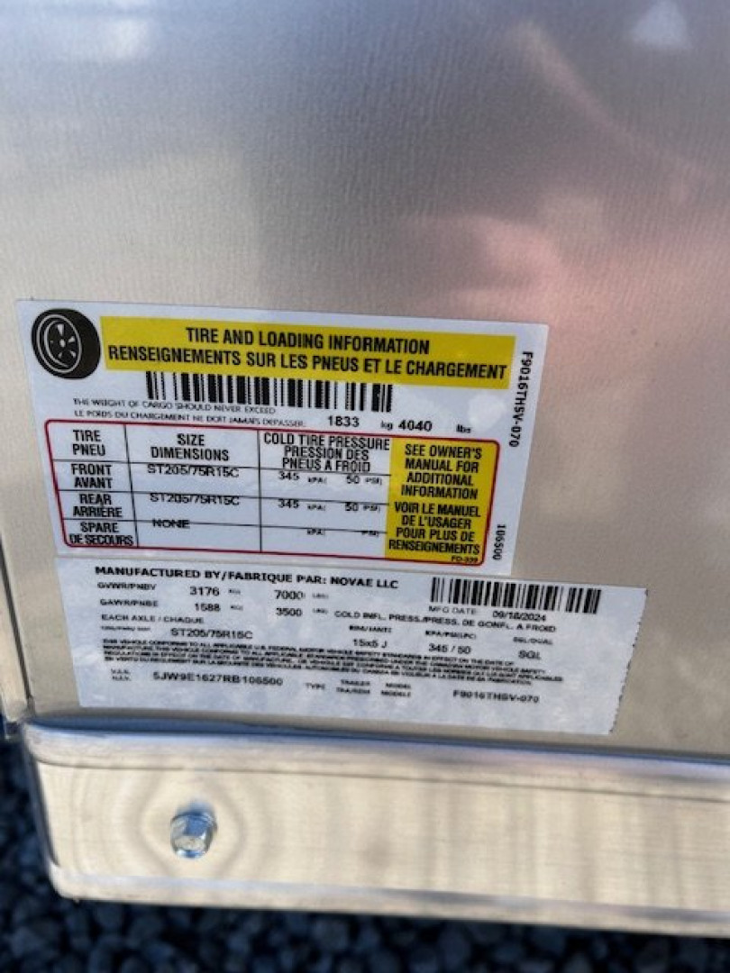 New 2024 FORMULA TRAILERS 7.5x16 UTV Side Door TRIUMPH Cargo / Enclosed Trailer