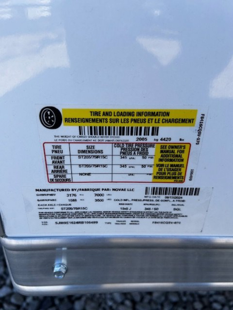 New 2024 FORMULA TRAILERS 7x16 Conquest UTV Side Door Cargo / Enclosed Trailer