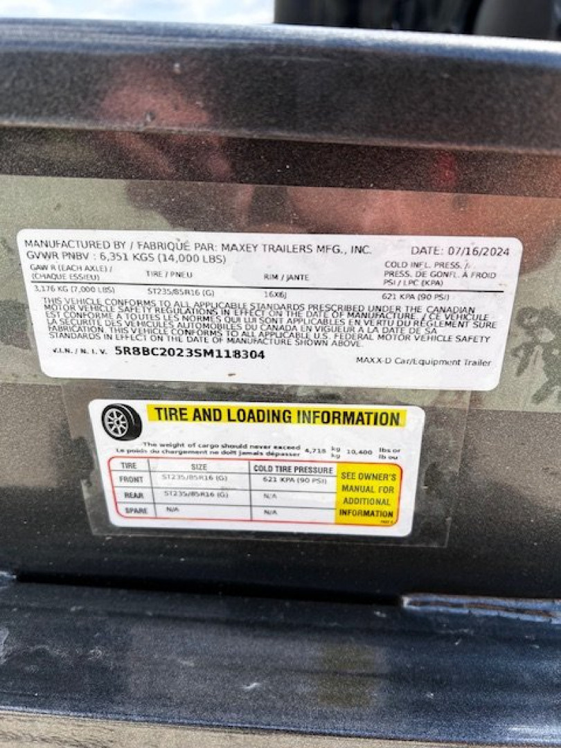 New 2025 MAXXD G6X 83X20 Gravity Tilt Equipment Trailer 14 PLY TIRES