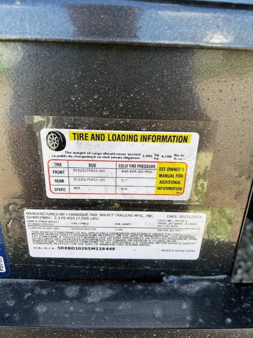 New 2025 MAXXD 60x10 7k gvwr Dump Trailer scissor hoist/Ramps