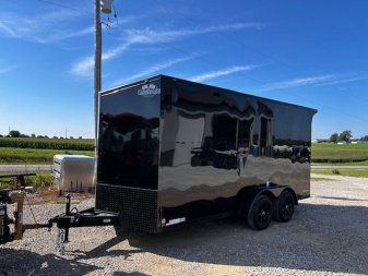 New 2025 CARGO MATE 7X16 Cargo / Enclosed Trailer UTV PACKAGE BLACK-OUT