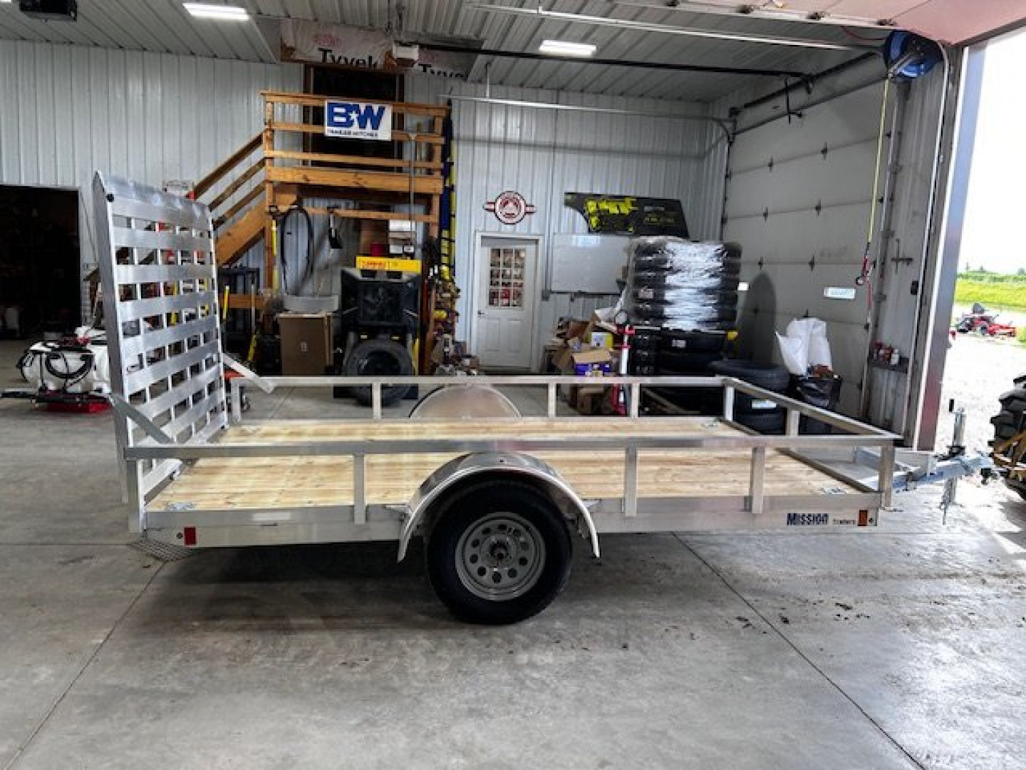 New YEAR END CLEARANCE SALE $$$ 2024 Mission MU 80"X12' WR 2.0 ALUMINUM FRAME WOOD FLOOR 5' GATE Utility Trailer SALE $$$