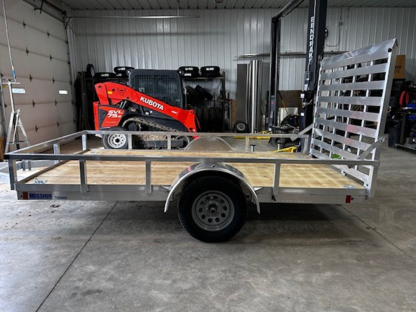 New YEAR END CLEARANCE SALE $$$ 2024 Mission MU 80"X12' WR 2.0 ALUMINUM FRAME WOOD FLOOR 5' GATE Utility Trailer SALE $$$