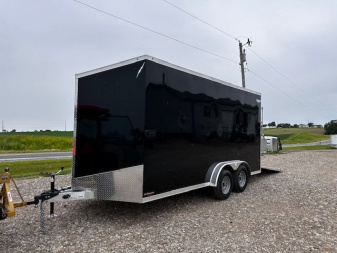New 2025 LIGHTNING TRAILERS 7.5X16 ALL ALUMINUM 7'2" INTERIOR RAMP DOOR Cargo / Enclosed Trailer