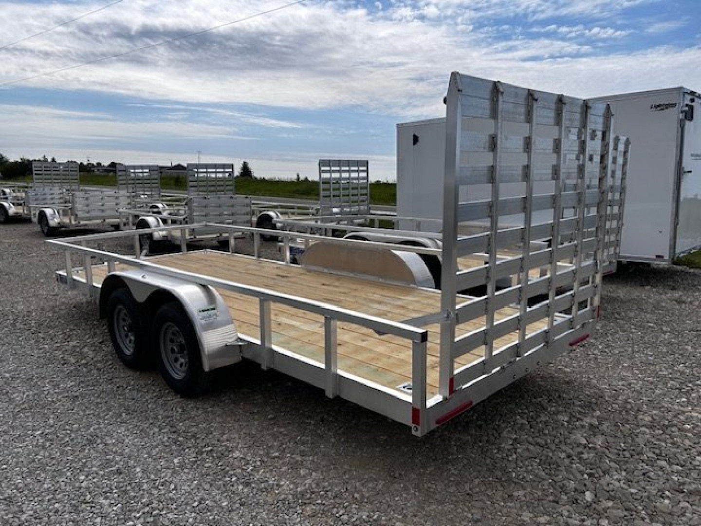 New 2024 Mission MLS 6.5'X18' TANDEM AXLE UTILITY WITH 5' TALL GATE ALUMINUM FRAME WOOD FLOOR Utility Trailer