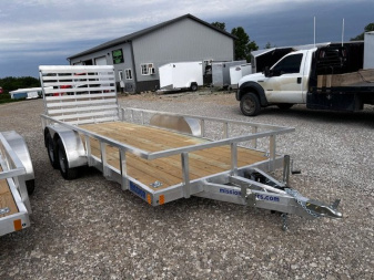 New 2024 Mission MLS 6.5'X18' TANDEM AXLE UTILITY WITH 5' TALL GATE ALUMINUM FRAME WOOD FLOOR Utility Trailer