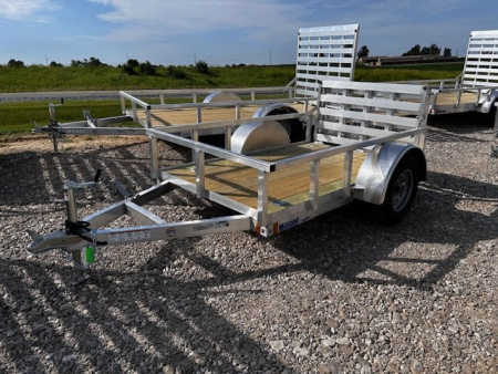 New **SALE** 2024 Mission MU 60 X8' WR 2.0 ALUMINUM FRAME WOOD FLOOR 5' BI-FOLD GATE Utility Trailer