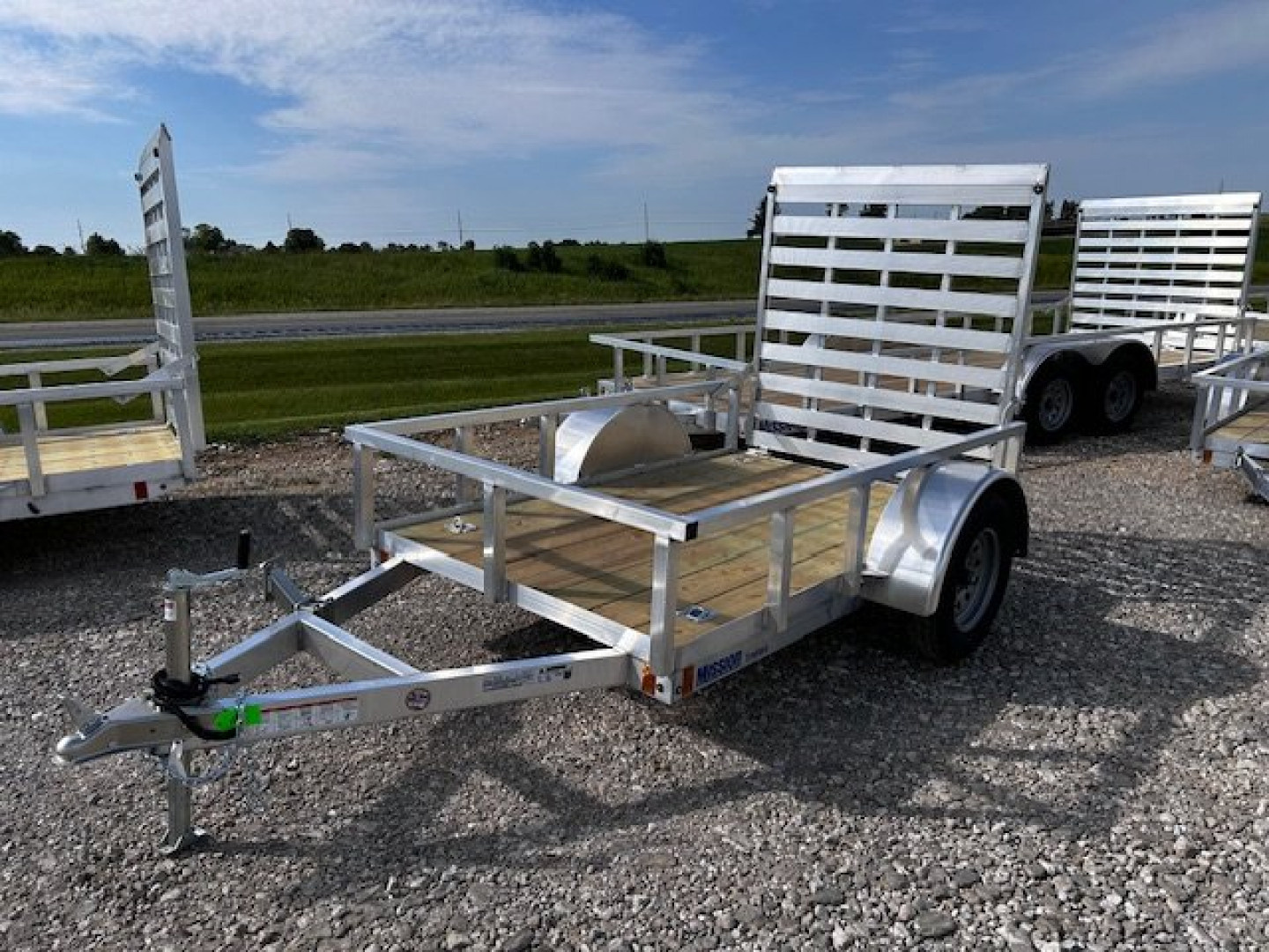 New **SALE**2024 Mission MU 60"X8' WR 2.0 ALUMINUM FRAME WOOD FLOOR 5' GATE Utility Trailer