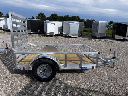 New **SALE**2024 Mission MU 60"X8' WR 2.0 ALUMINUM FRAME WOOD FLOOR 5' GATE Utility Trailer