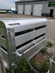 New 2025 Hillsboro Livestock box 44"x60" with loading light Stock / Stock Combo Trailer