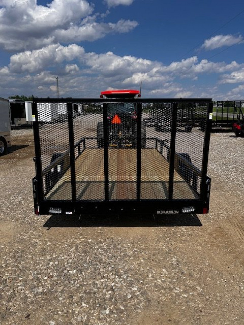 New 2024 RICE TRAILERS 82"X14' open rail side utility trailer Utility Trailer