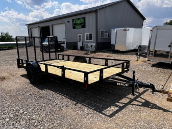 New 2024 RICE TRAILERS 82"X14' open rail side utility trailer Utility Trailer