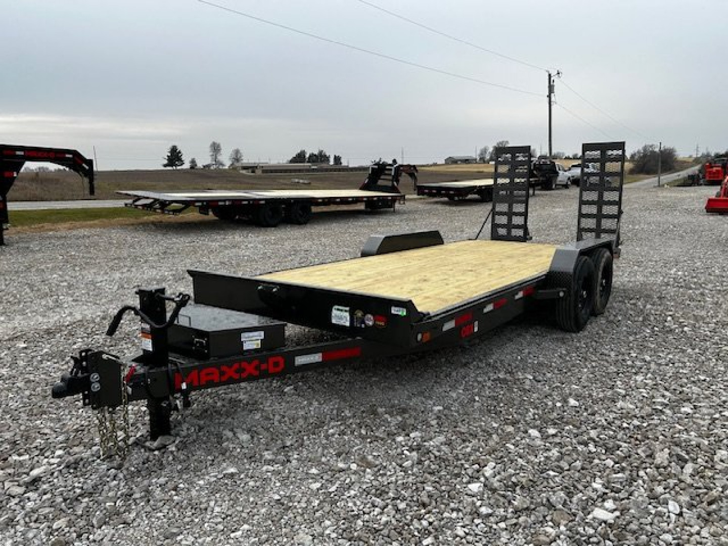 New 2024 MAXXD C6X 83"X20' 14K GVWR EQUIPMENT STANDUP RAMPS Equipment Trailer