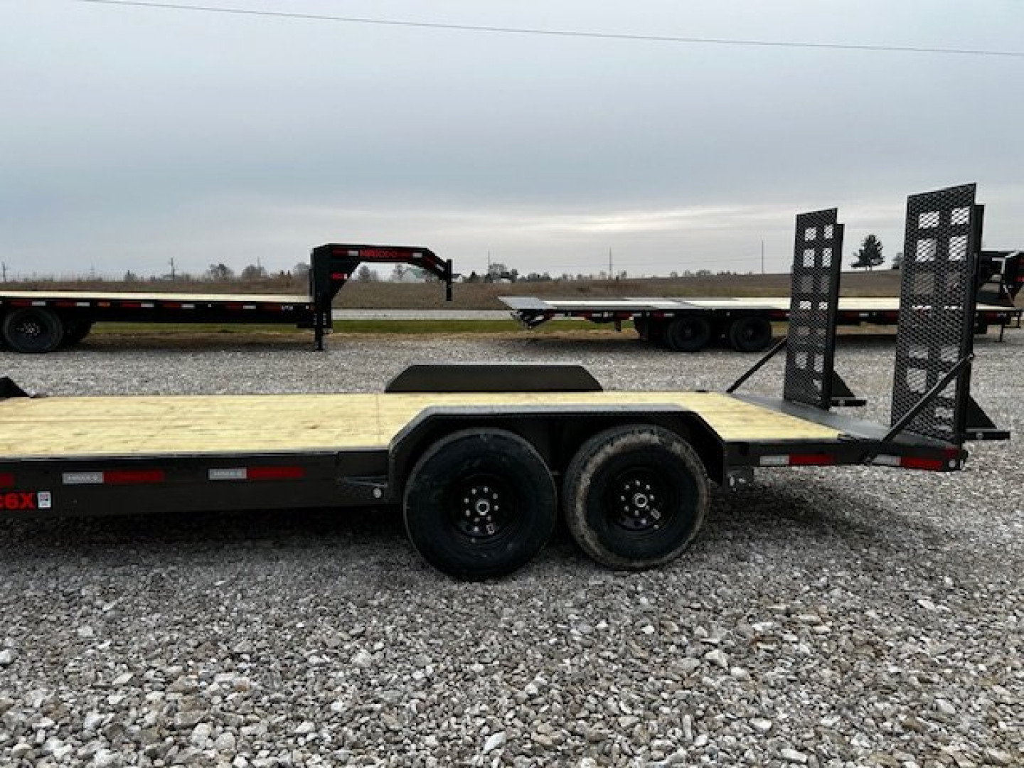 New 2024 MAXXD C6X 83"X20' 14K GVWR EQUIPMENT STANDUP RAMPS Equipment Trailer