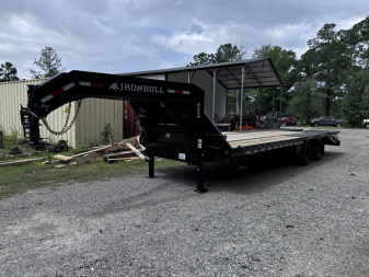 New 2025 Iron Bull 102 X25' (20+5) 20K, RAMPAGE RAMPS Equipment Trailer