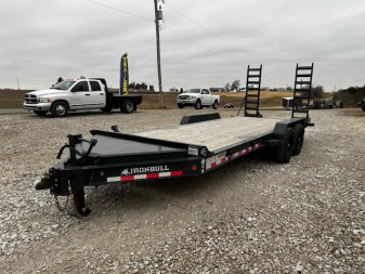 Used 2022 Iron Bull EWB 83"x20' 14k gvwr stand up ramps Equipment Trailer