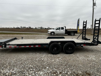 Used 2022 Iron Bull EWB 83"x20' 14k gvwr stand up ramps Equipment Trailer