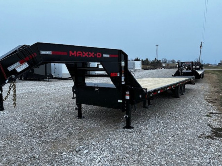 New YEAR END CLEARANCE SALE$$ 2024 MAXXD GSX 102"X28' 5' DOVETAIL 17.5K GVWR GN DECKOVER HD Equipment Trailer