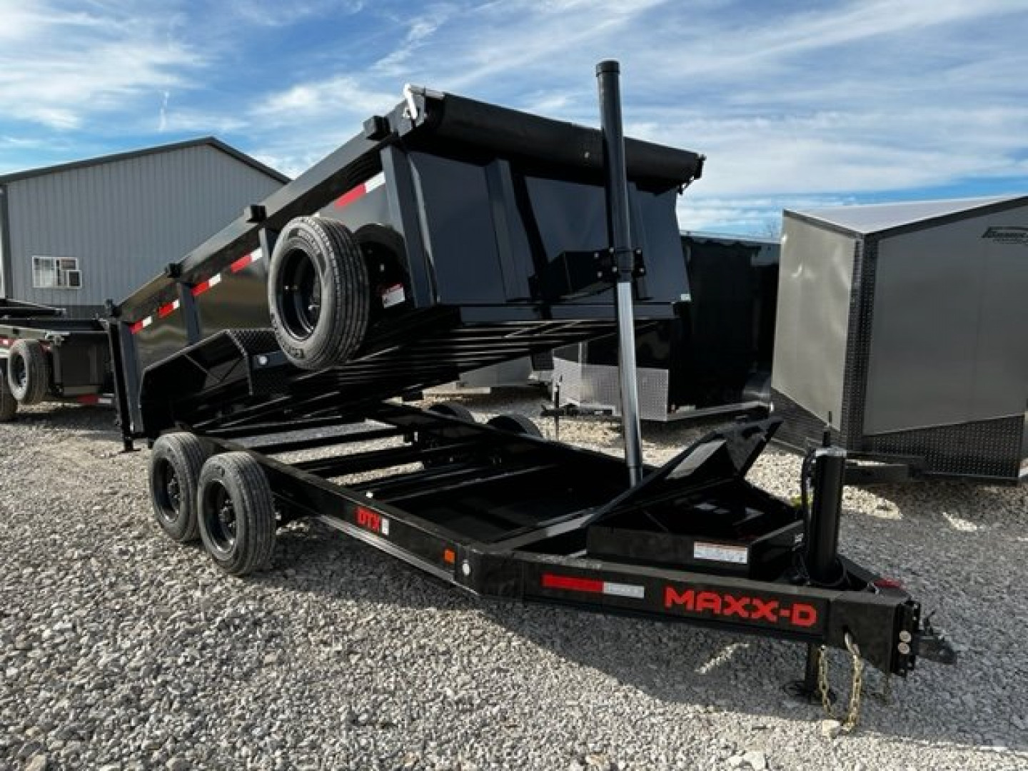 New 2024 MAXXD DTX 83"X14' HD DUMP TRAILER TELESCOPIC HOIST 17.5K GVWR HYD JACK, WIRELESS Dump Trailer