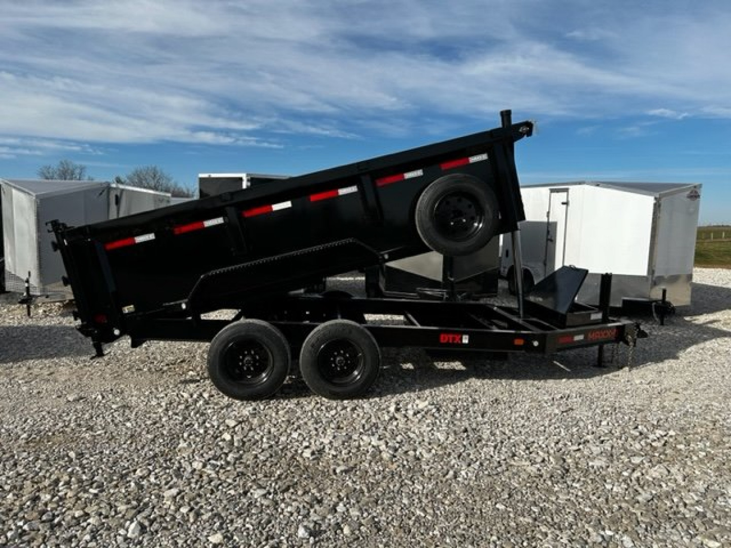 New 2024 MAXXD DTX 83"X14' HD DUMP TRAILER TELESCOPIC HOIST 17.5K GVWR HYD JACK, WIRELESS Dump Trailer