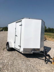 New 2023 Cargo Mate 6x10 Enclosed Cargo Trailer Rear Ramp Door