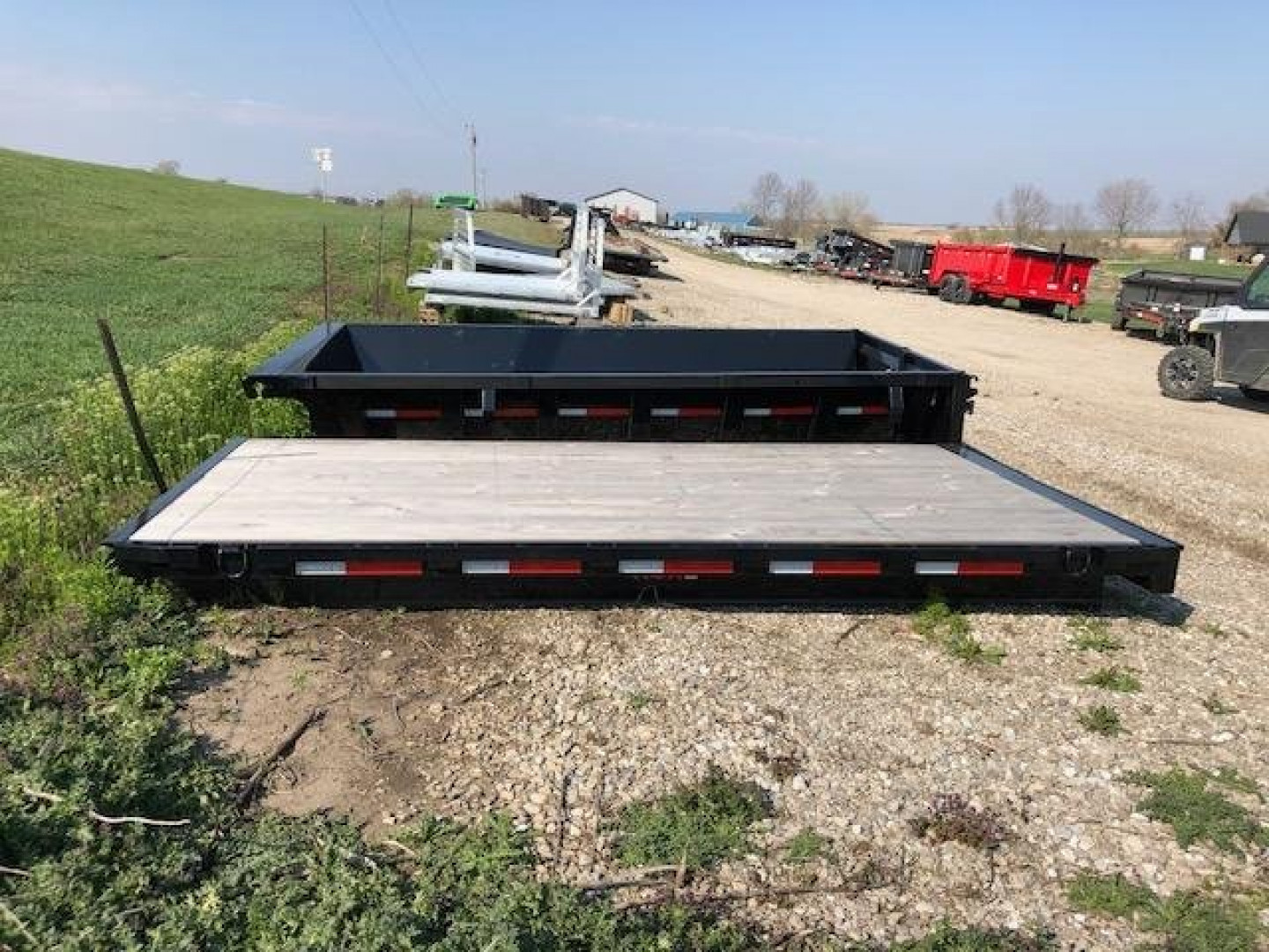 New 2022 MAXXD ROLL OFF WOOD FLOOR FLATBED FOR ROX 14'  Dump Trailer