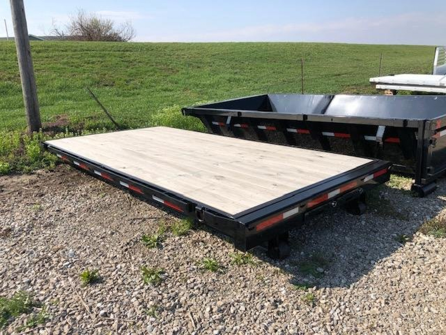 New 2022 MAXXD ROLL OFF WOOD FLOOR FLATBED FOR ROX 14'  Dump Trailer