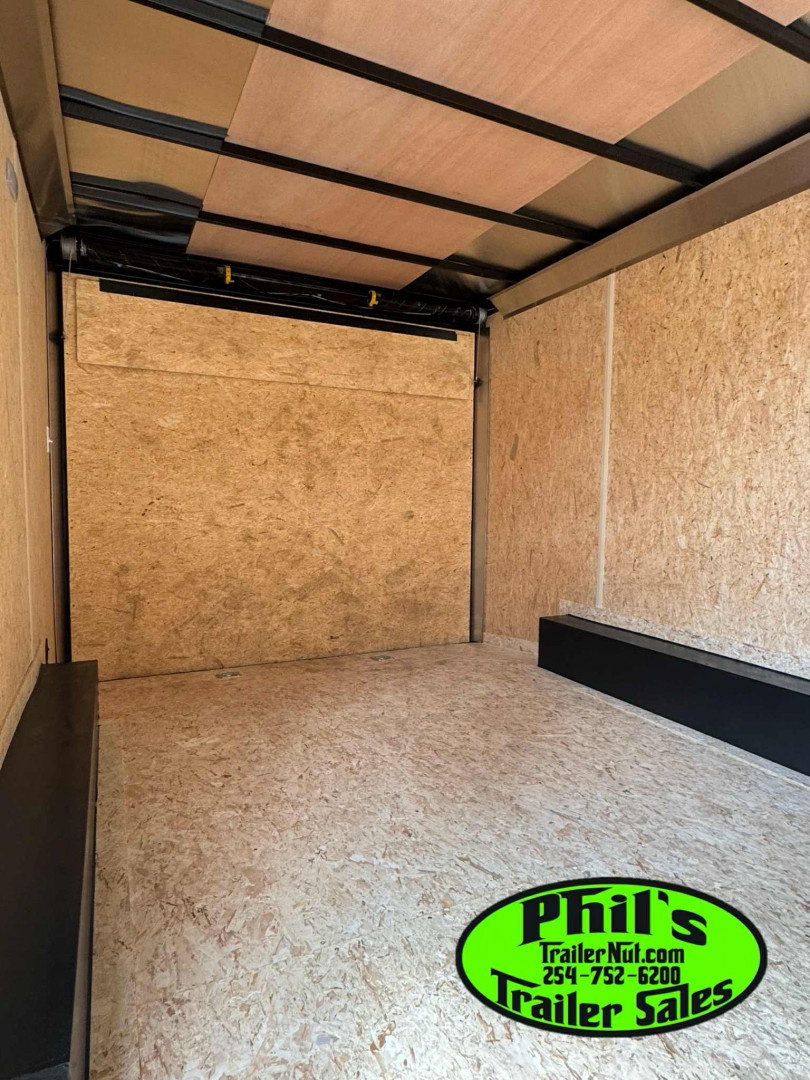 New Pace American 8.5X16 REAR WING SCREWLESS EXTERIOR BLACKOUT Cargo / Enclosed Trailer