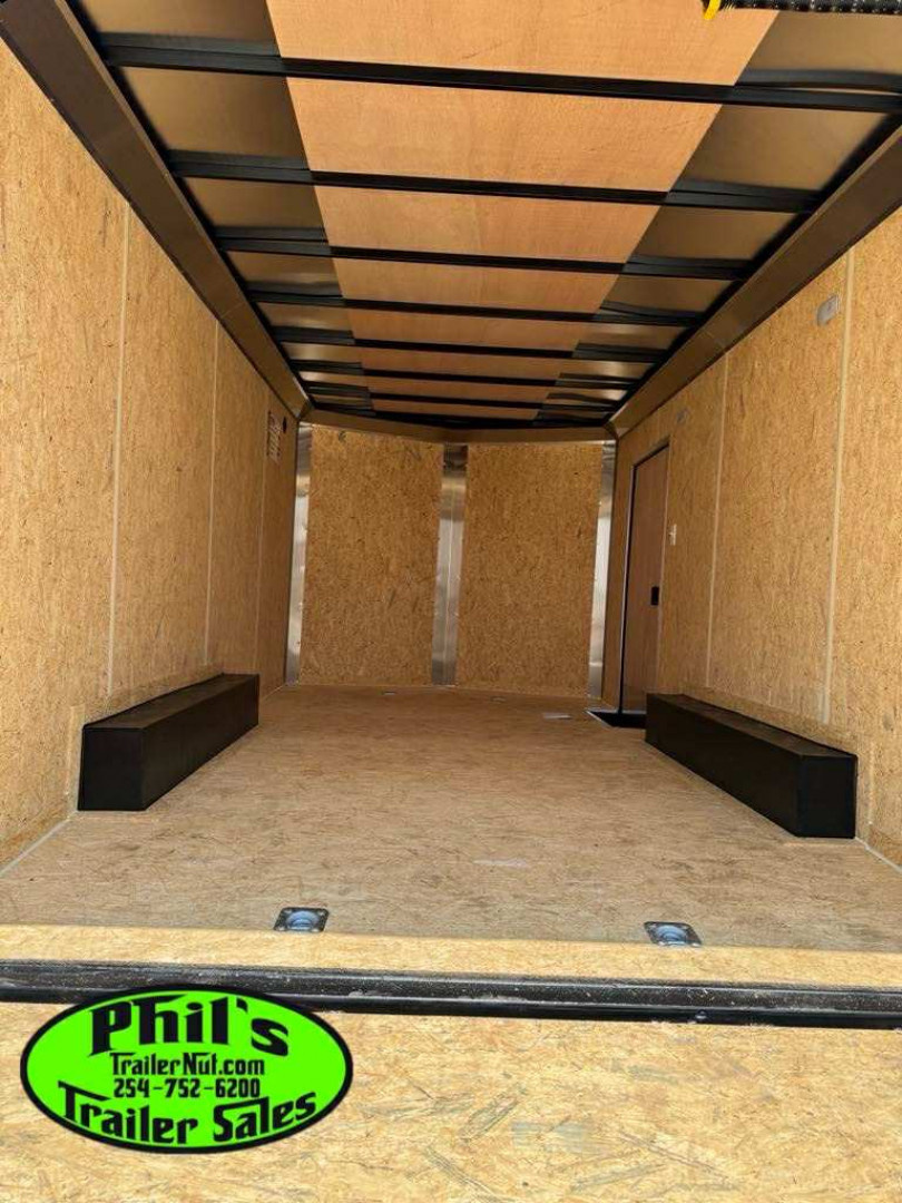 New Pace American 8.5X16 REAR WING SCREWLESS EXTERIOR BLACKOUT Cargo / Enclosed Trailer