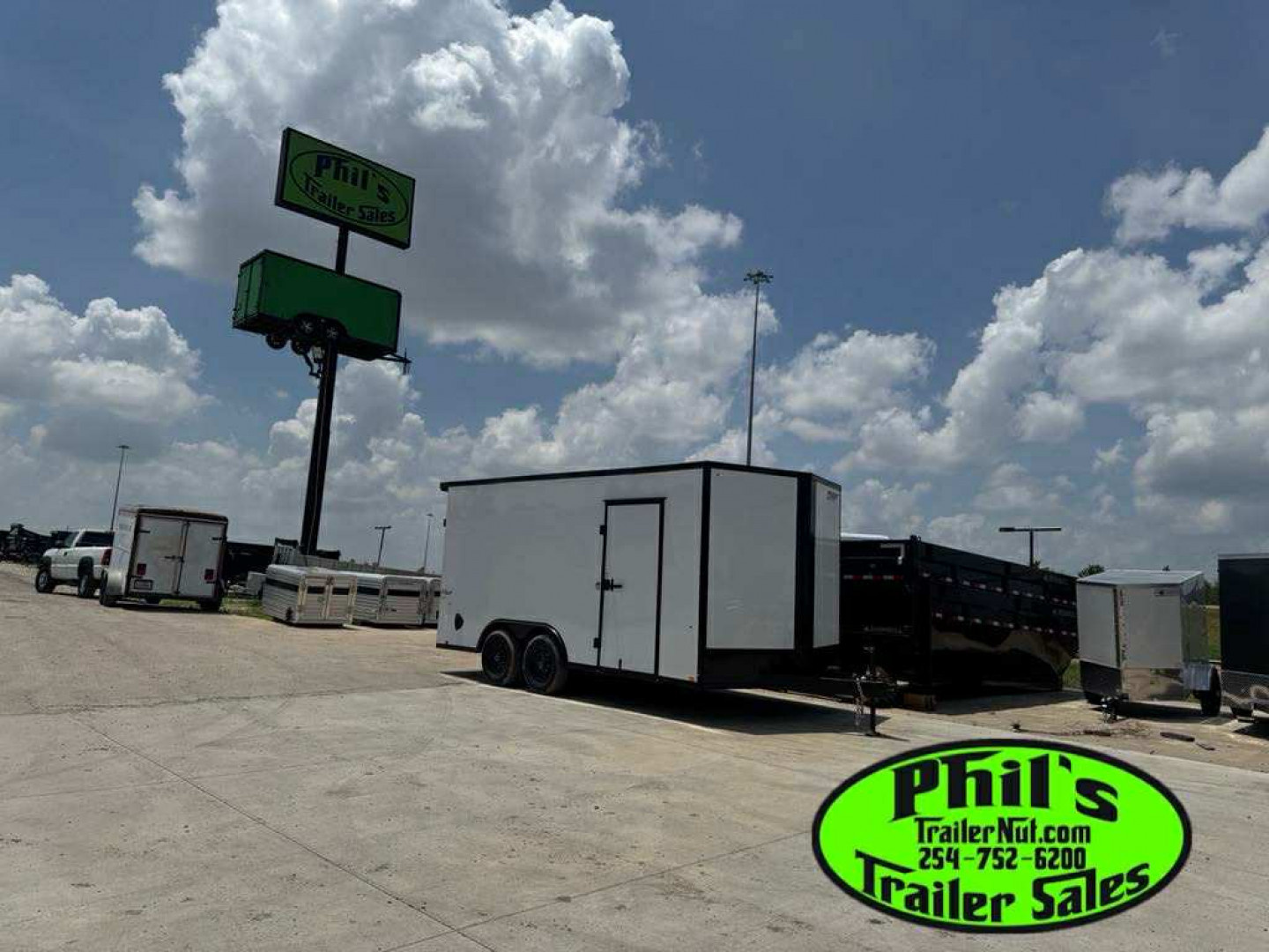 New Pace American 8.5X16 REAR WING SCREWLESS EXTERIOR BLACKOUT Cargo / Enclosed Trailer