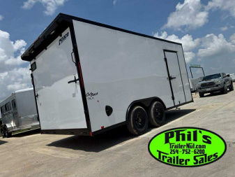 New Pace American 8.5X16 REAR WING SCREWLESS EXTERIOR BLACKOUT Cargo / Enclosed Trailer