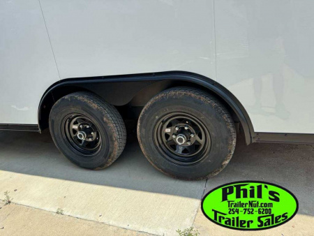 New Pace American 8.5X16 REAR WING SCREWLESS EXTERIOR BLACKOUT Cargo / Enclosed Trailer
