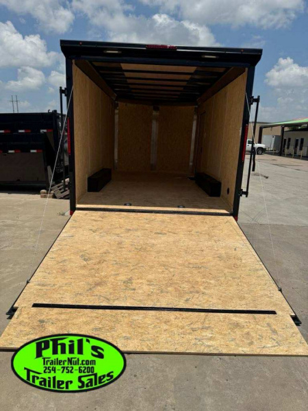 New Pace American 8.5X16 REAR WING SCREWLESS EXTERIOR BLACKOUT Cargo / Enclosed Trailer