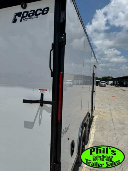 New Pace American 8.5X16 REAR WING SCREWLESS EXTERIOR BLACKOUT Cargo / Enclosed Trailer